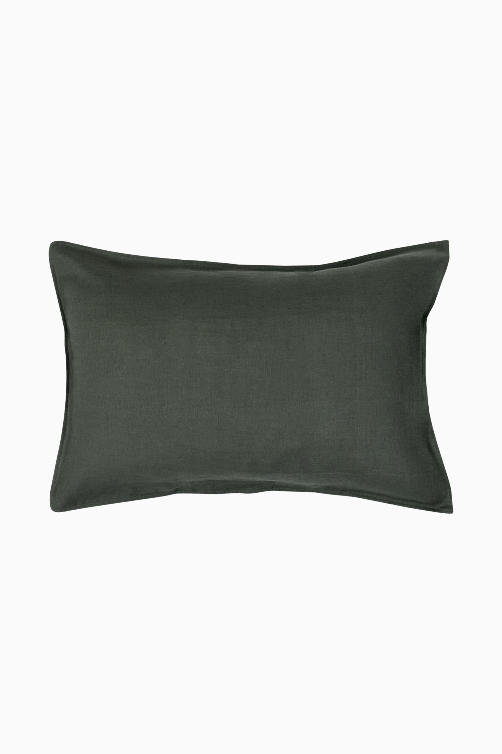 Linen Standard Pillowcase Set - Dark Forest