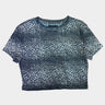 The People Vs Womens Cropped Mesh Tee Sample - Leopard