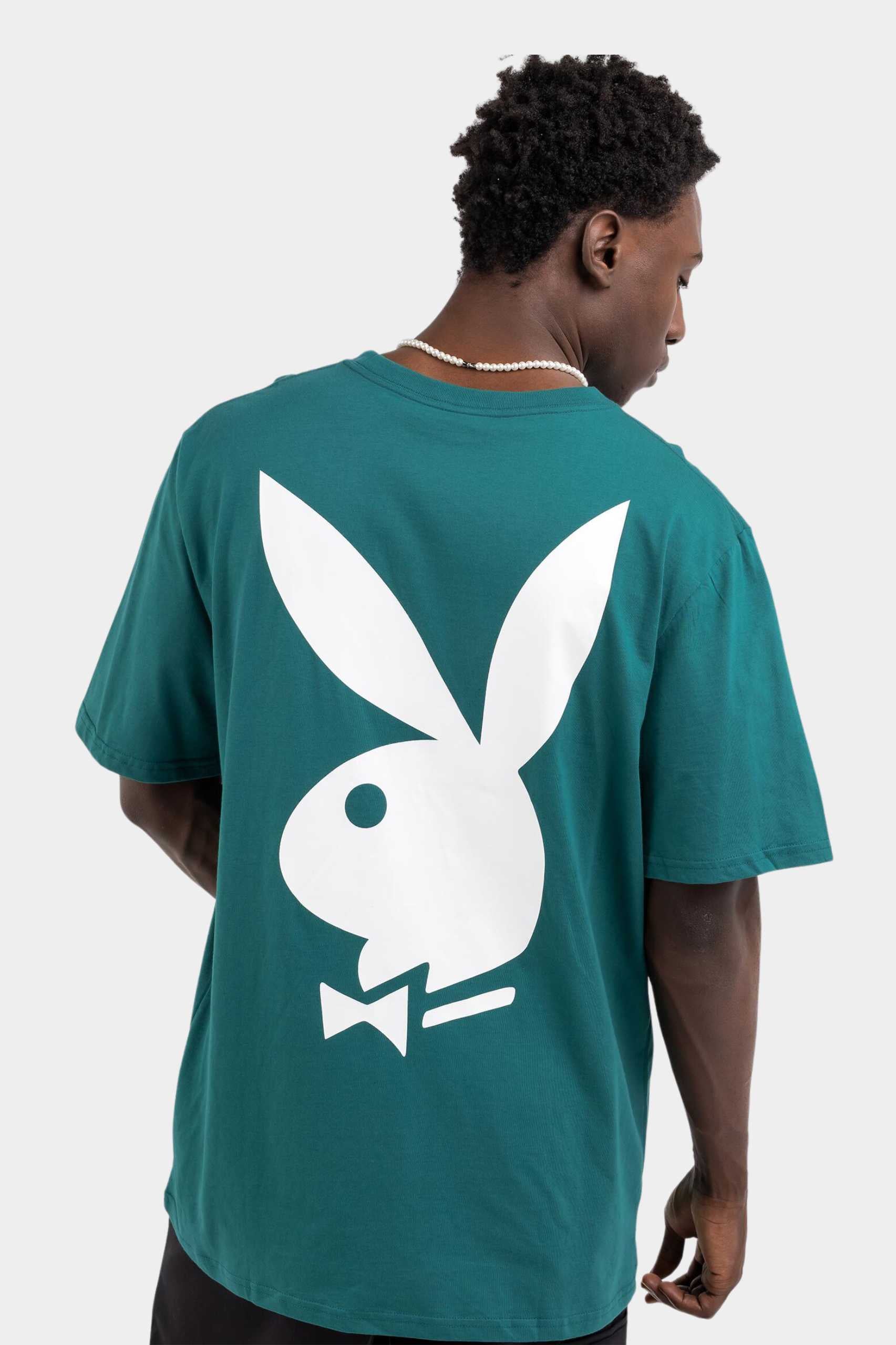 Playboy Bunny Stack Unisex Tee in Green
