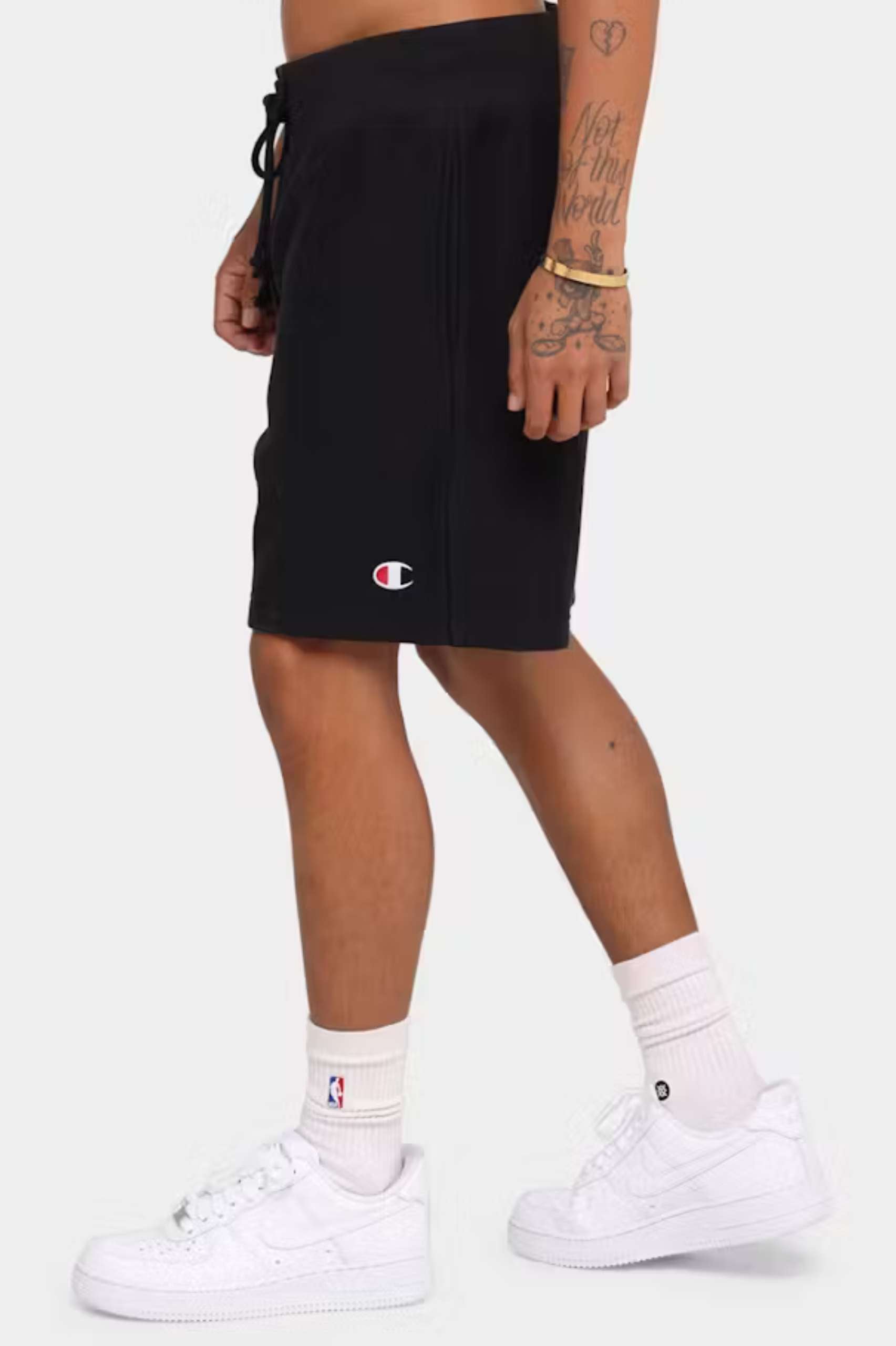 Champion Mens Reverse Weave Terry Short in Black