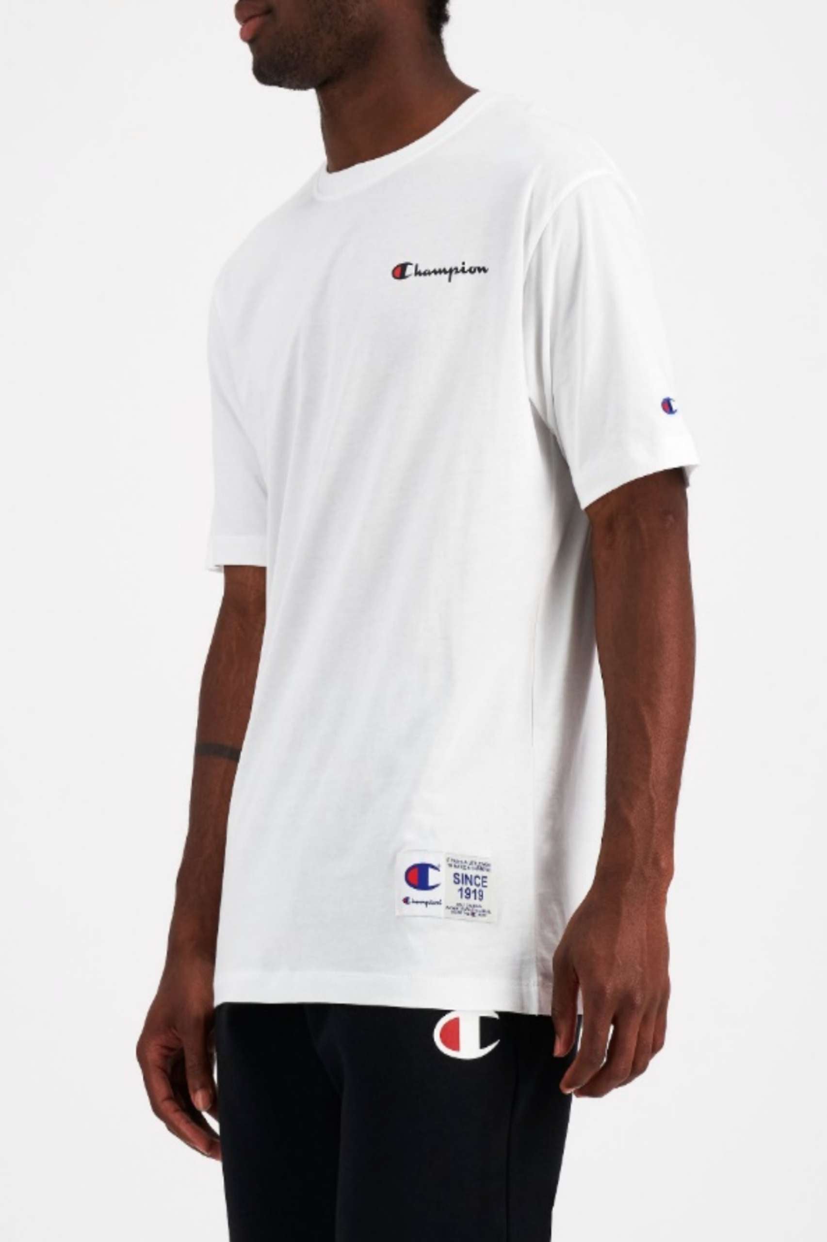 Champion Mens Graphic Tee in White