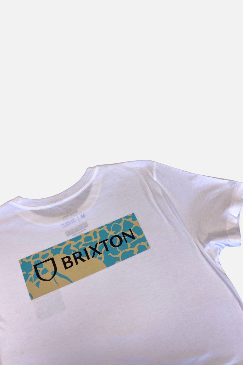Brixton Alpha Block Short Sleeve Tee - White / Abstract