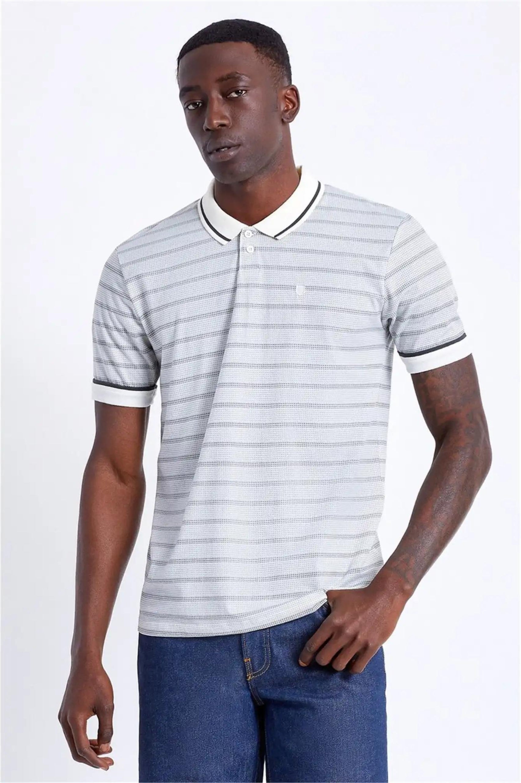 Brixton Proper S/S Polo Knit - Stripe