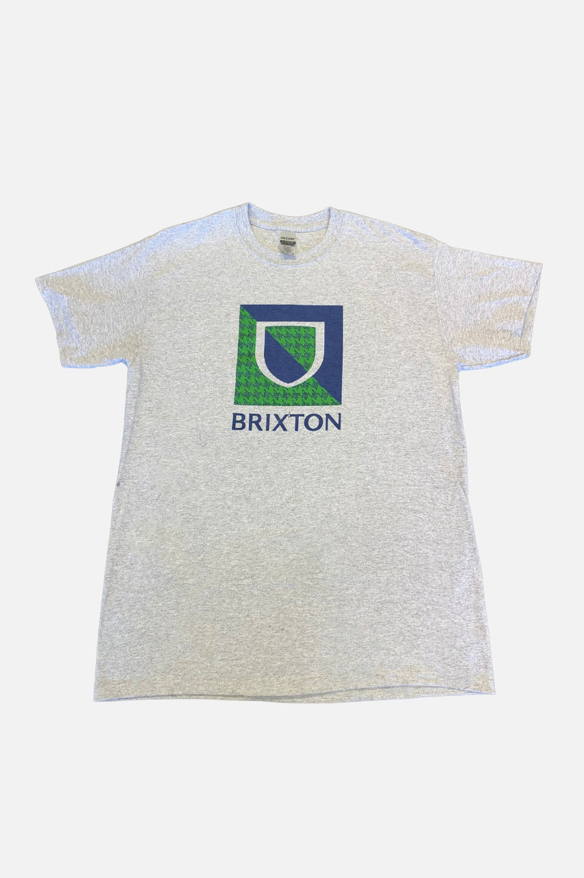 Brixton Beta Houndstooth Short Sleeve Tee - Heather Grey
