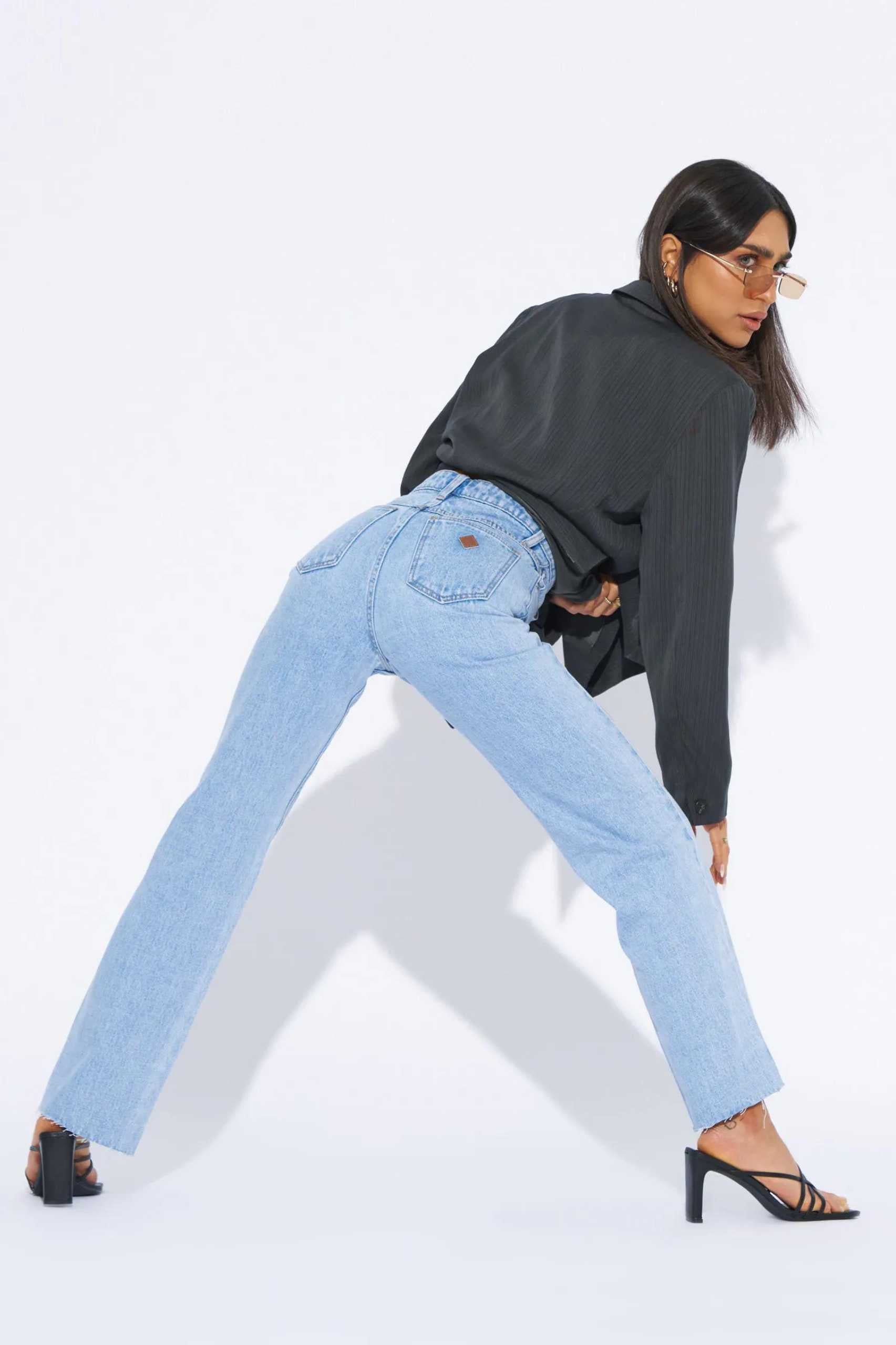 Abrand 94 High Straight Petite Walkaway Jeans