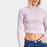 Abrand A Heather LS Mock Neck Top