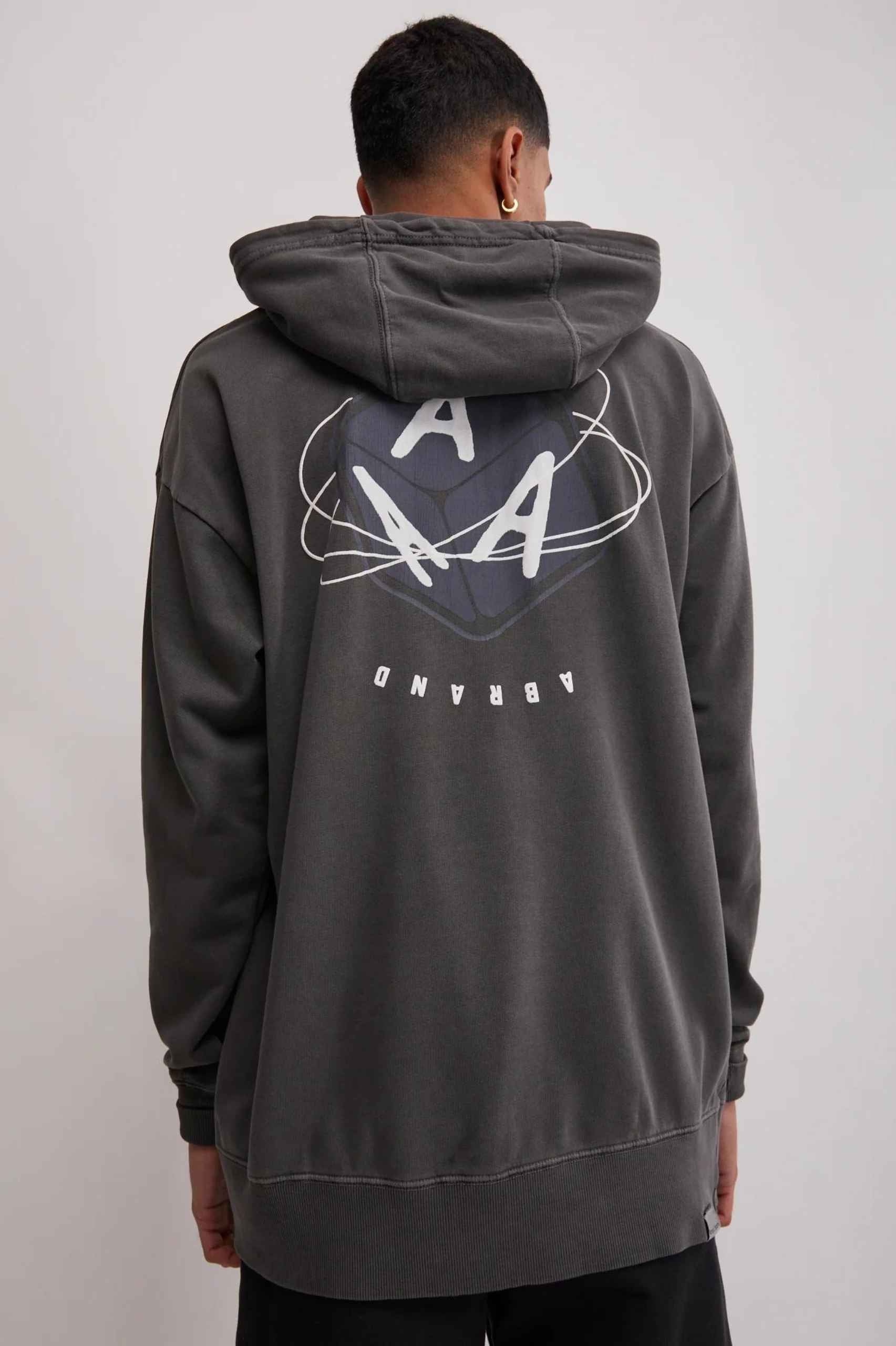 Abrand A Relaxed Hoodie in Washed Black