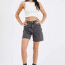Abrand Womens A Carrie Short Monique in Washed Black