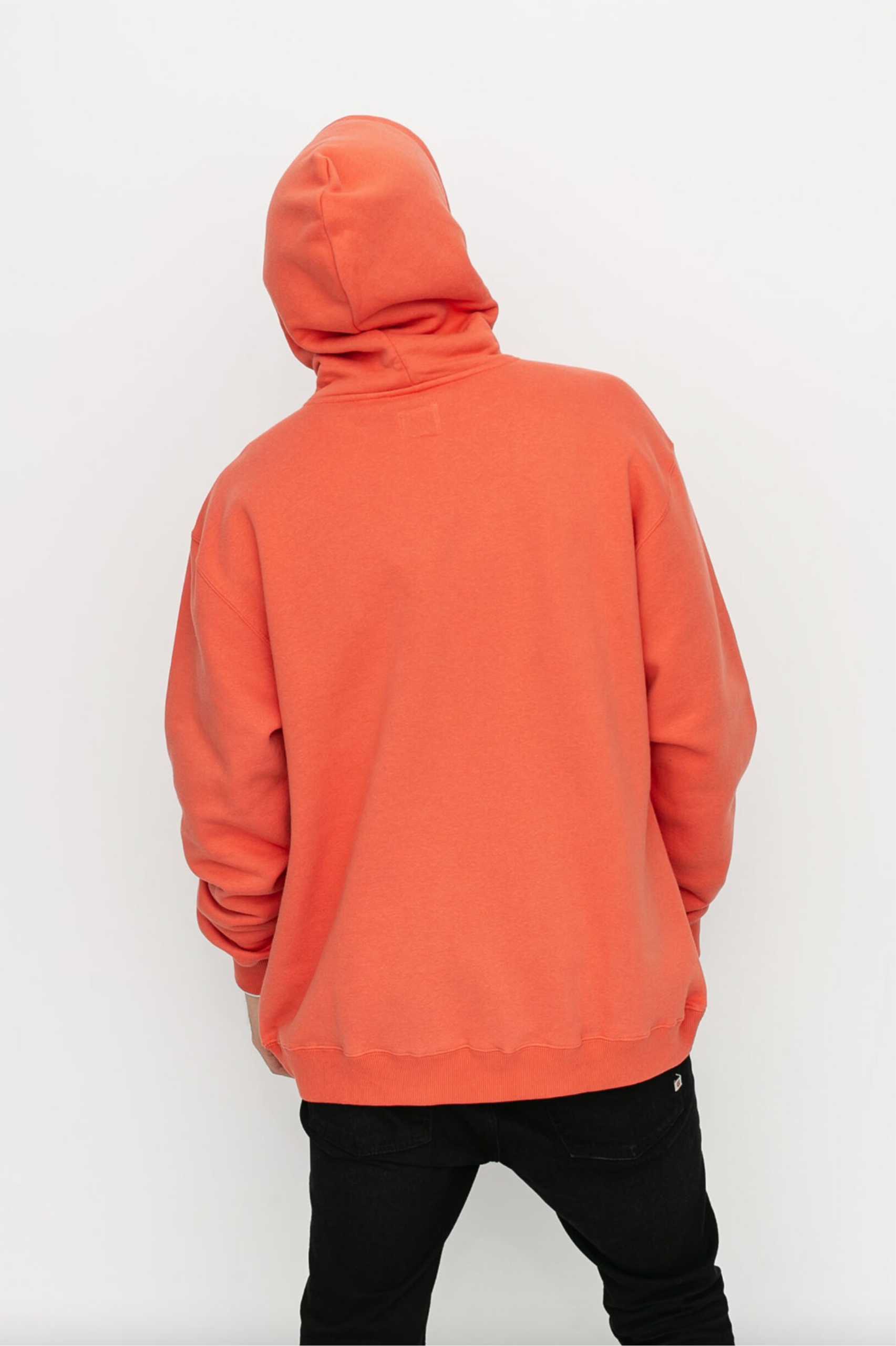 Brixton Mens Crowd Hooded Fleece in Coral