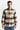 Brixton Unisex Bowery LS Flannel in Joe Blue/Off White