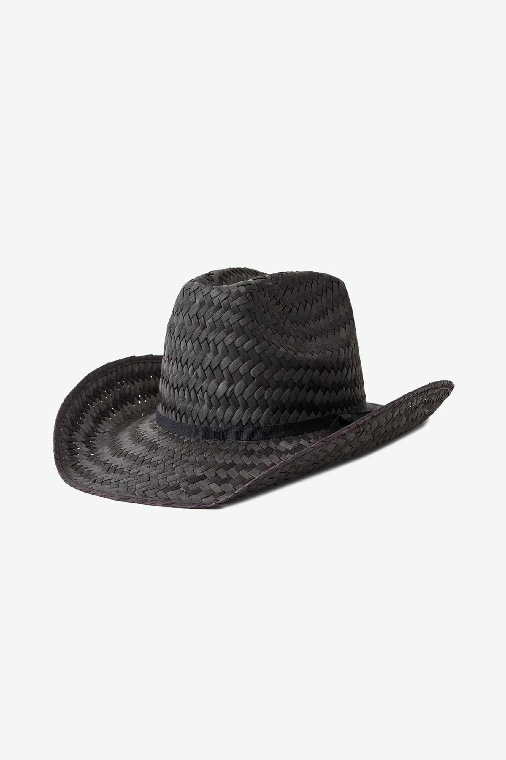 Brixton Unisex Houston Straw Cowboy Hat in Black