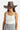 Brixton Womens Jo Straw Frayed Fedora in Deep Brown