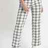Brixton Womens Victory Pant in White/Plaid