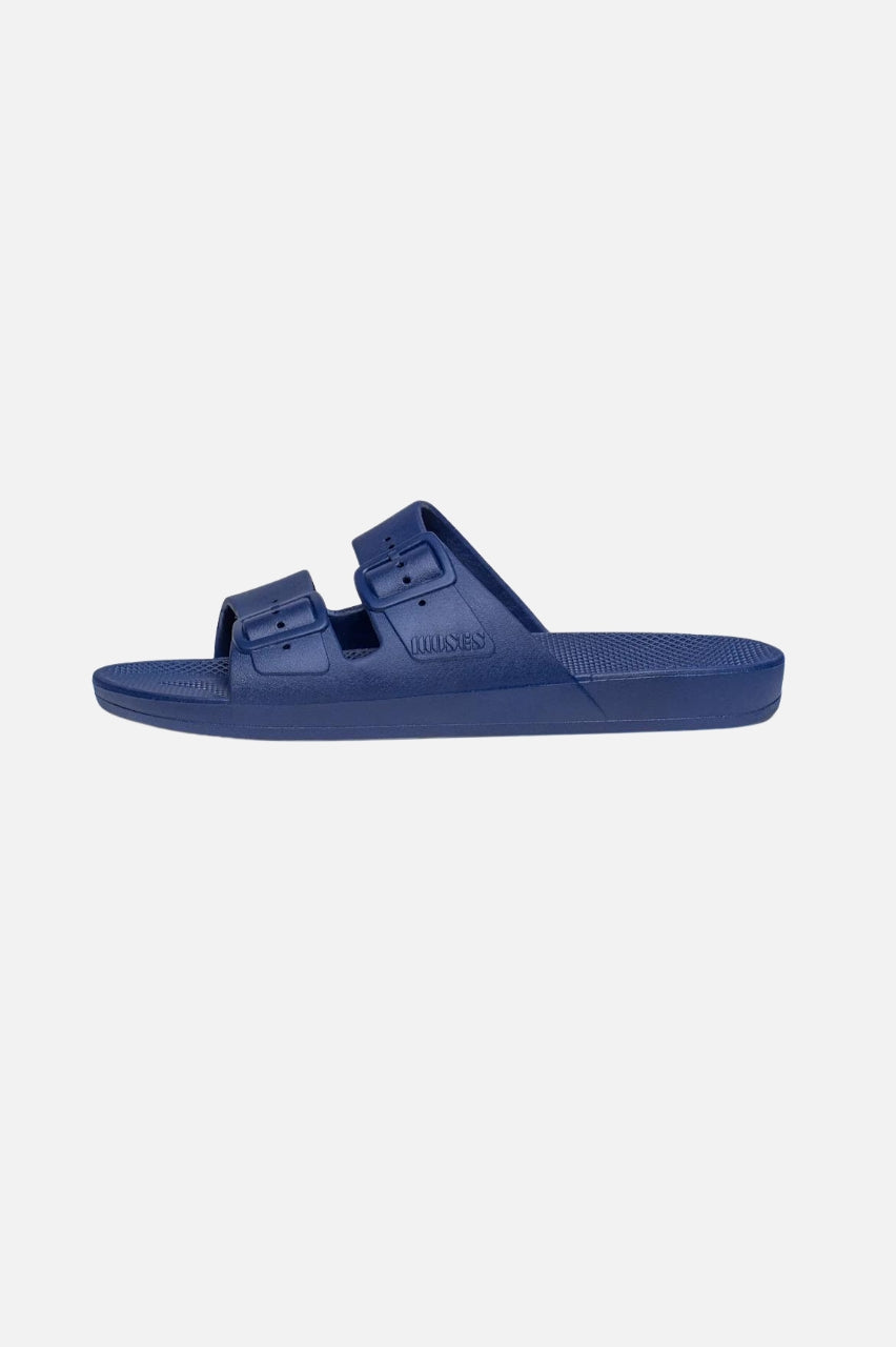 Freedom Moses Womens Navy Slides