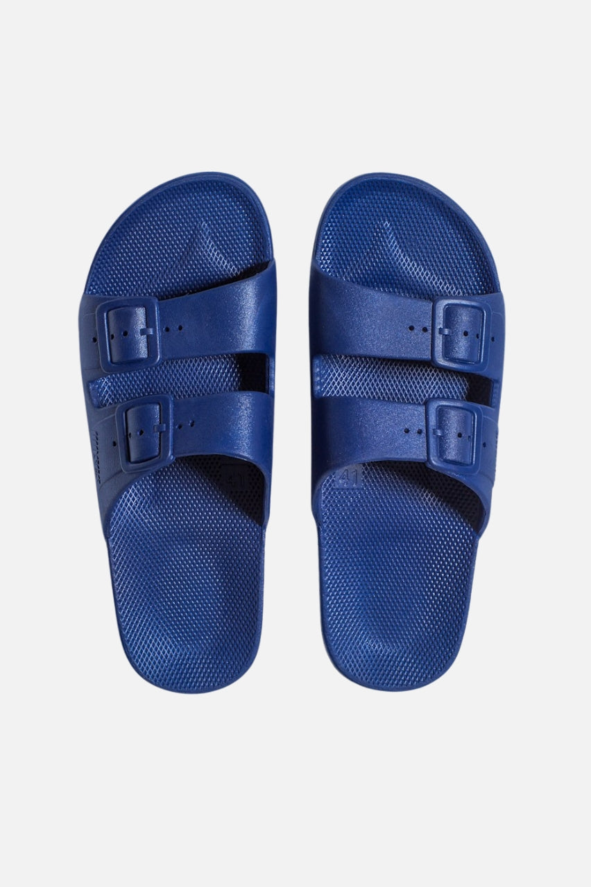 Freedom Moses Womens Navy Slides