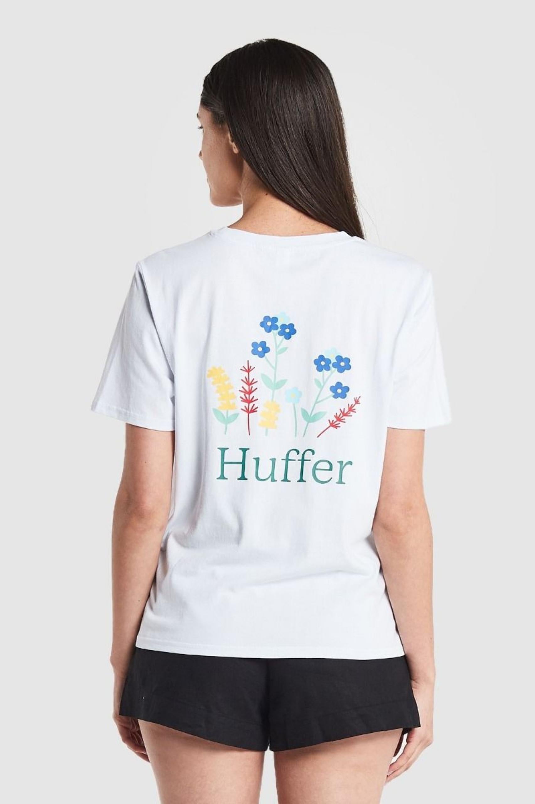 Huffer Stella Tee - Blooming/White