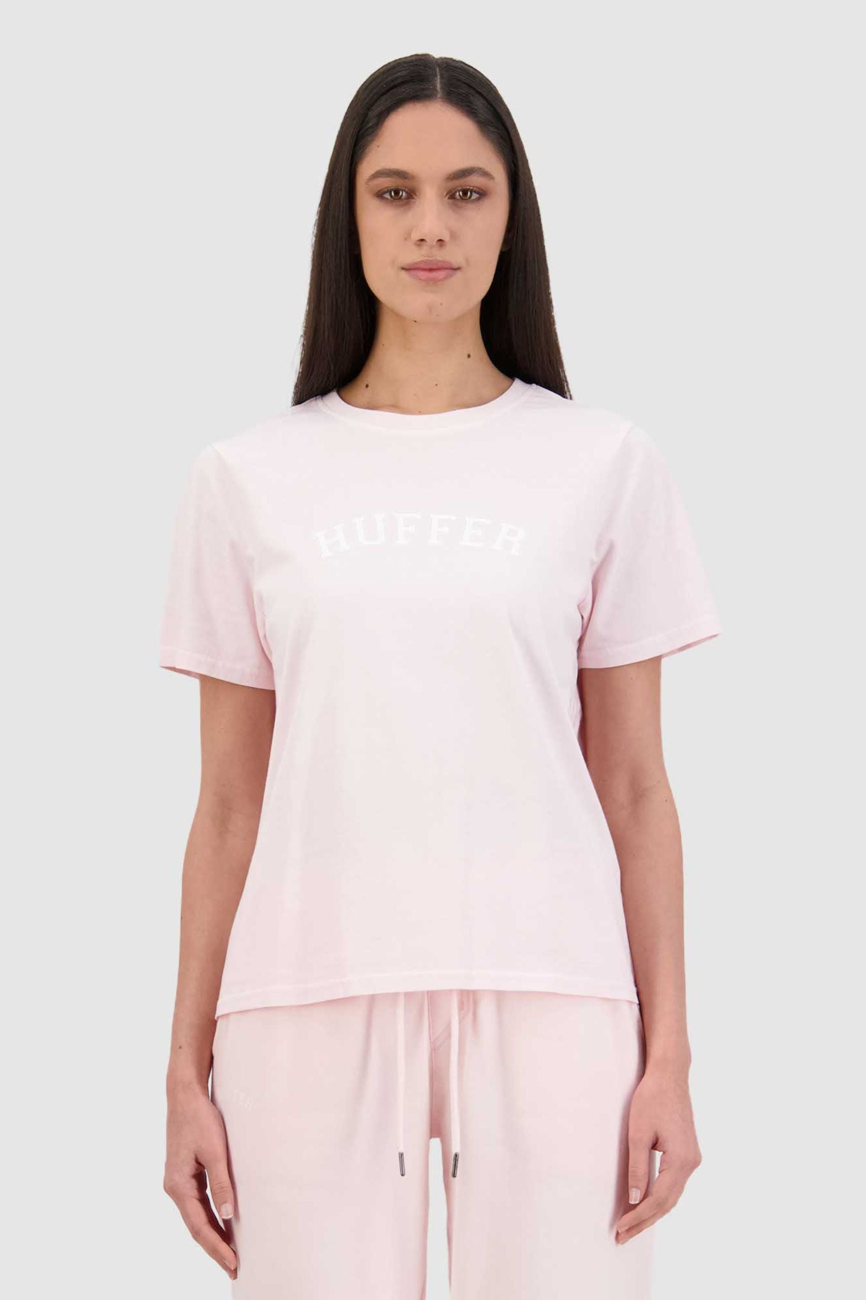 Huffer Womens Stella Tee/Drop Out in Mallow