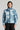 Huffer Womens Track Puffer Jacket in Blue Lake