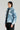 Huffer Womens Track Puffer Jacket in Blue Lake