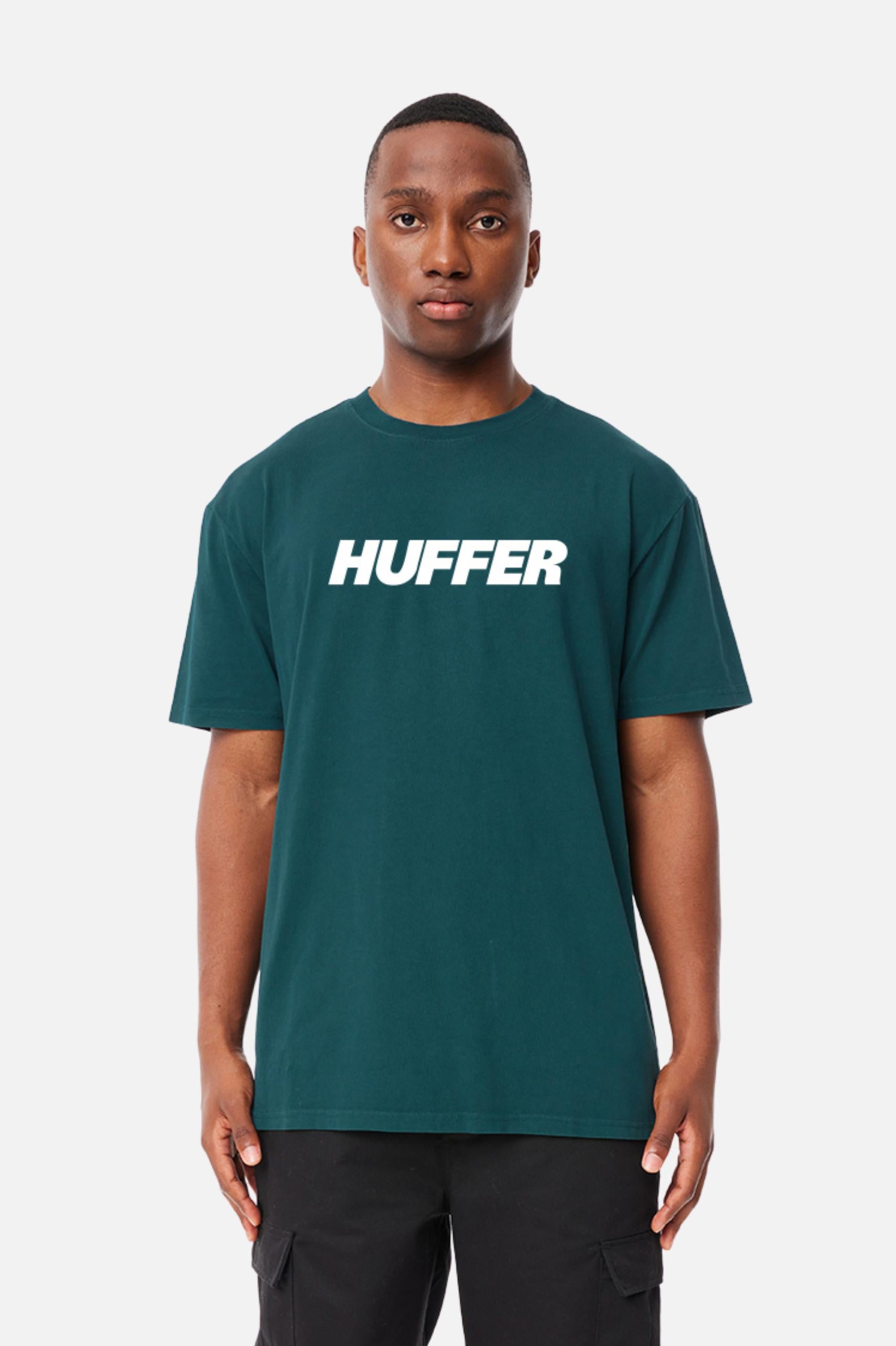 Huffer Mens Sup Tee/Outline in Emerald