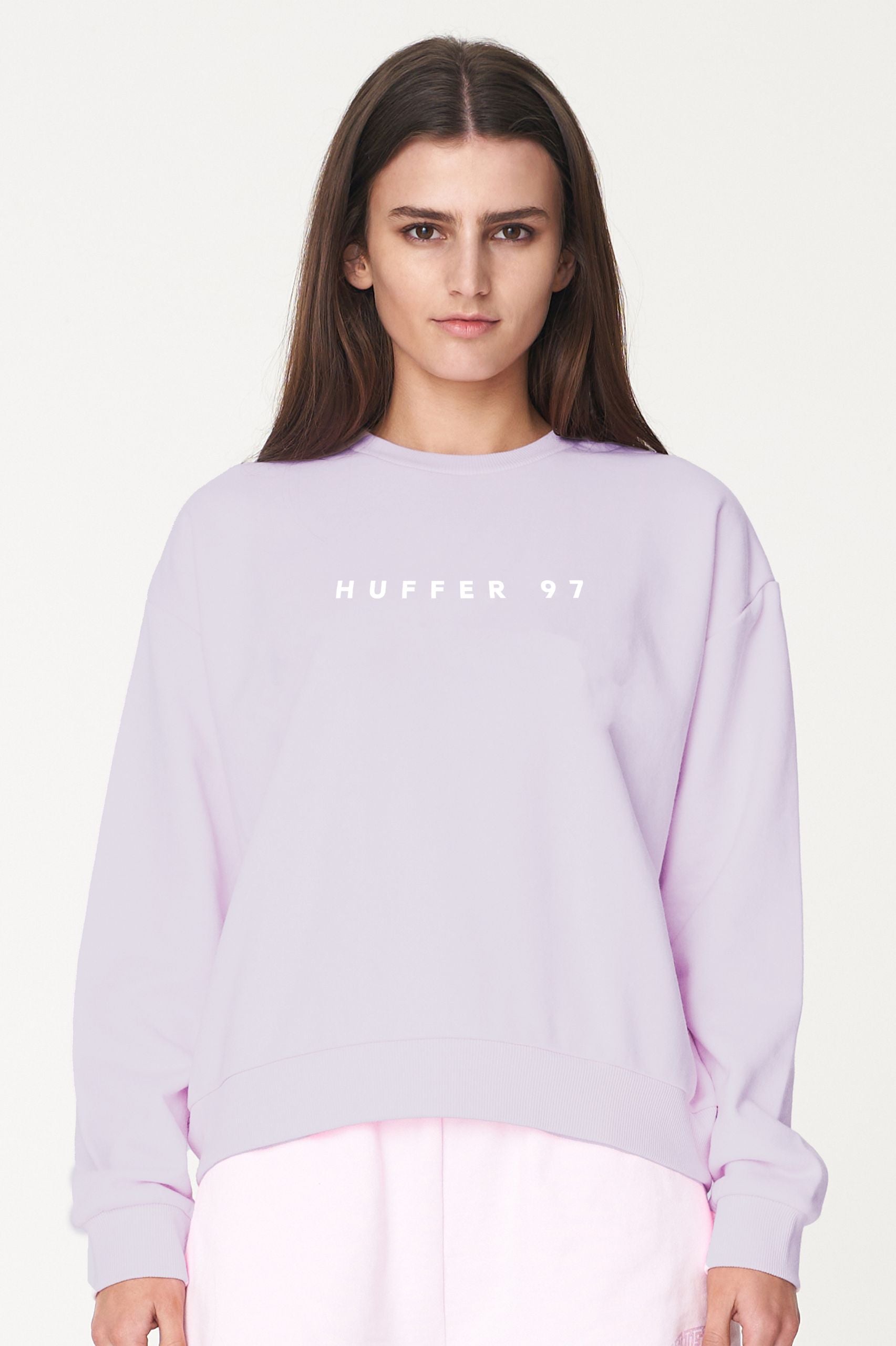 Huffer Slouch Crew/Tracks in Lilac