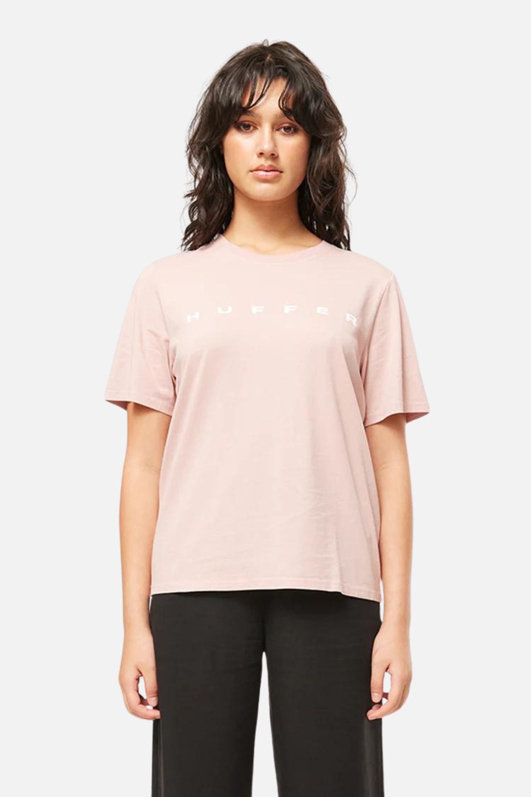 Huffer Womens Classic Tee/Troupe in Dusty Pink