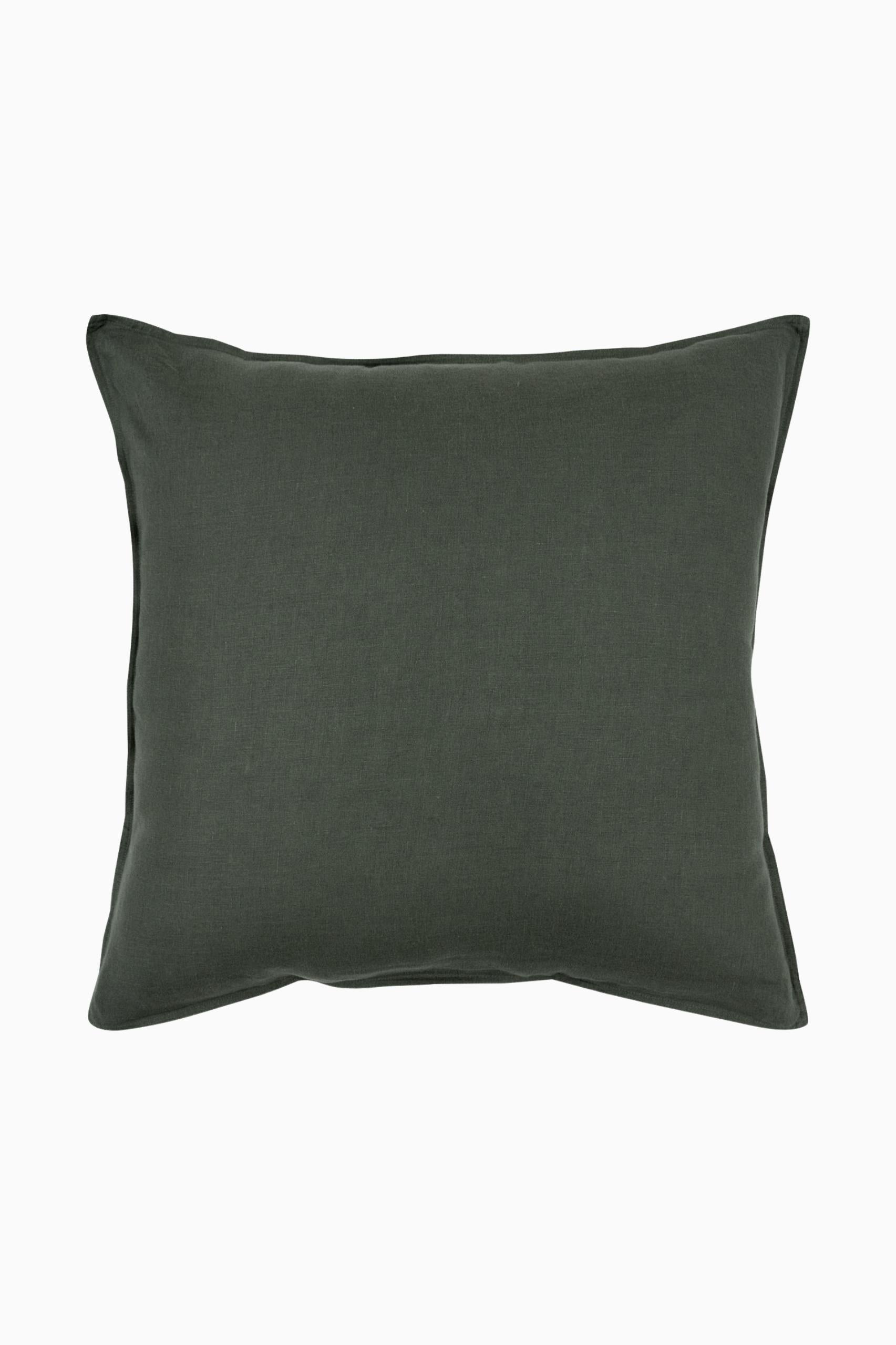 Flax Linen Euro Pillowcase Single -  Dark Forest