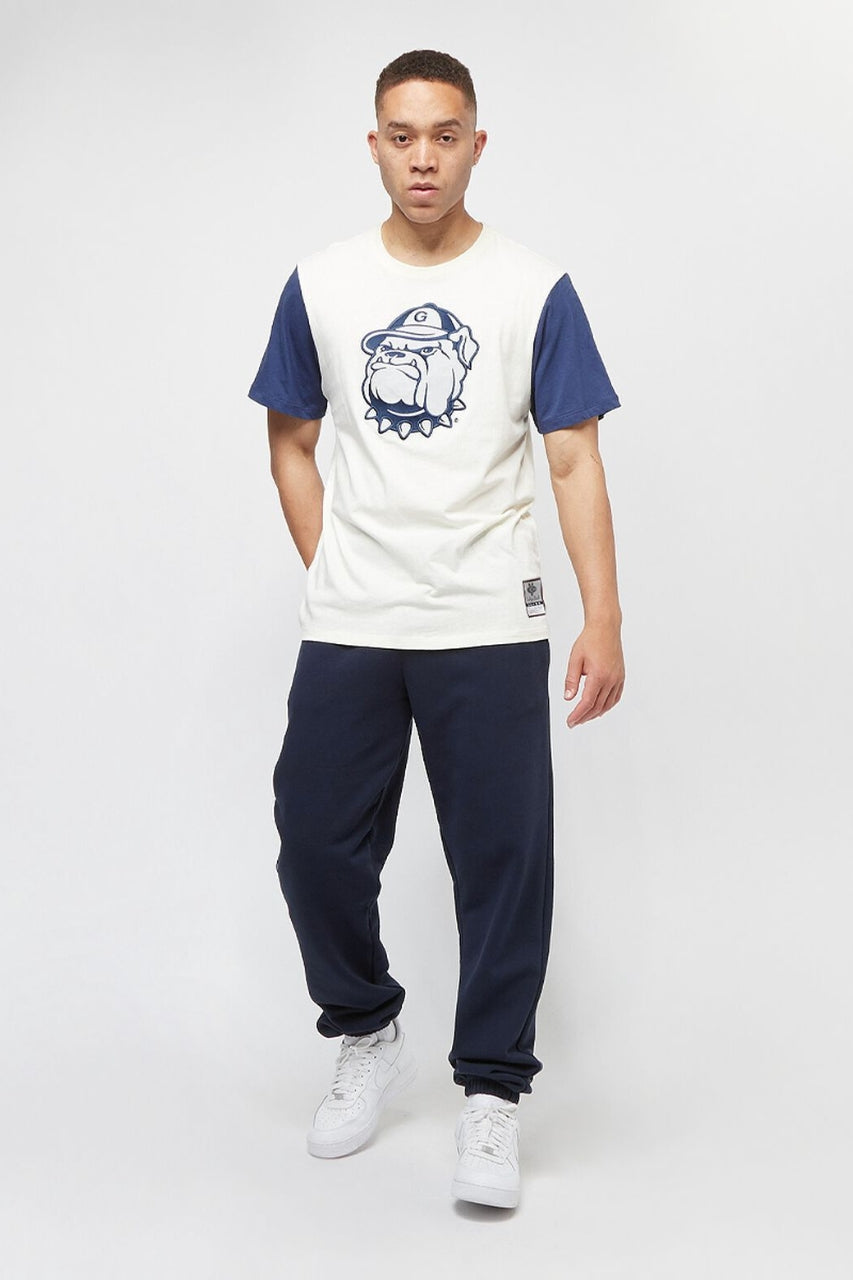 Mitchell & Ness Color Blocked Short Sleeve Tee Georgetown