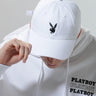 Playboy Curved Peak Soft Cap - White