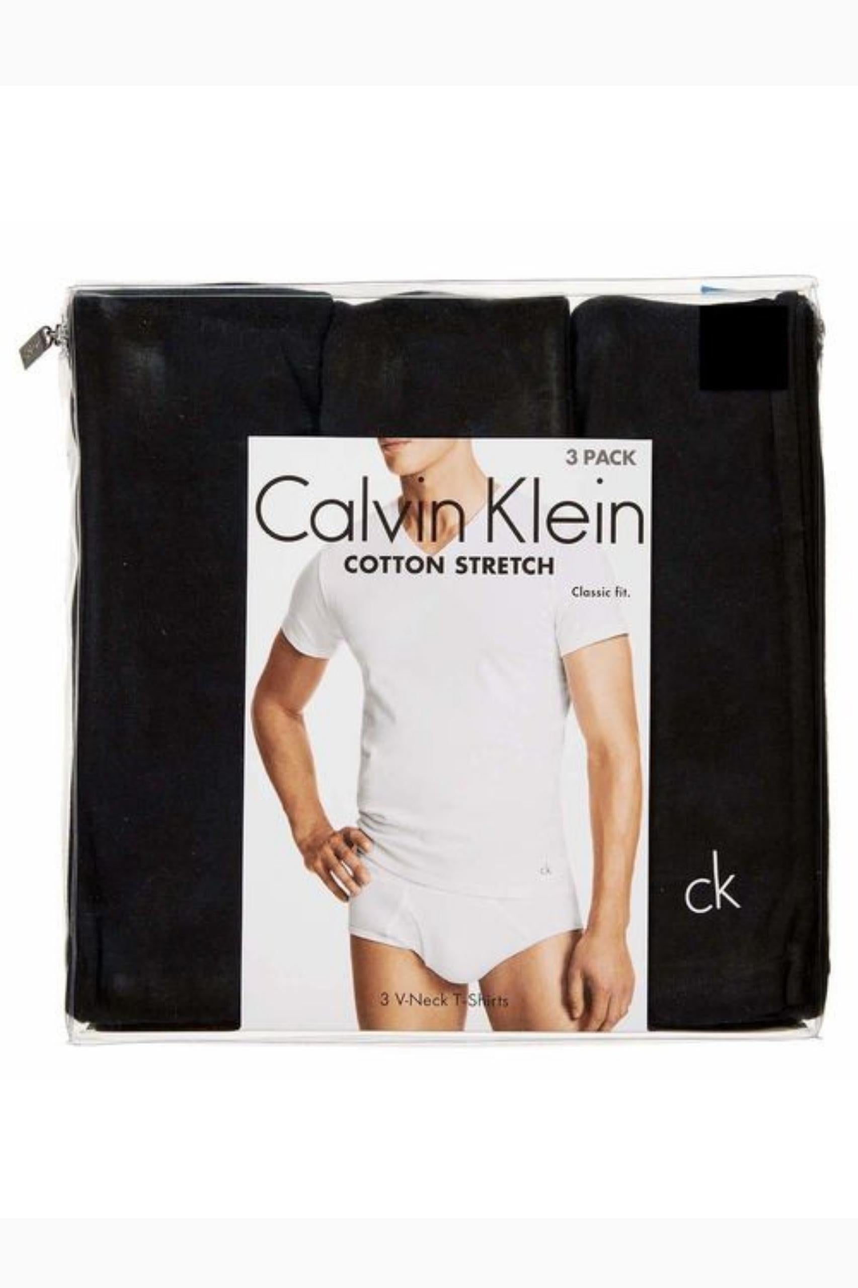 Calvin Klein Cotton Classic Fit V-Neck Tees - SECONDS