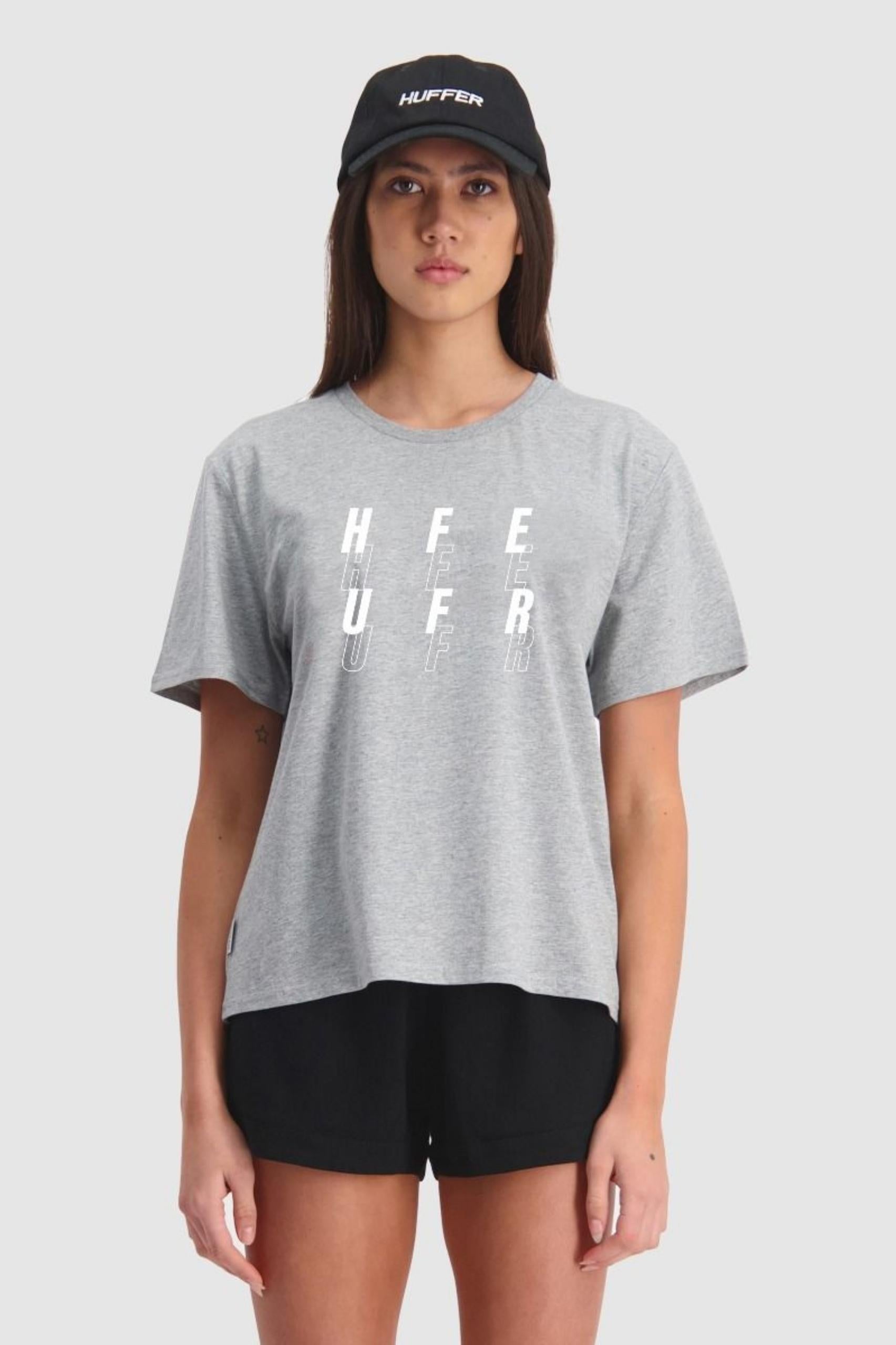 Huffer Stella Tee/Spaced Out - Grey Marle