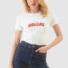 Rollas Womens Bubble Baby Rib Tee in White