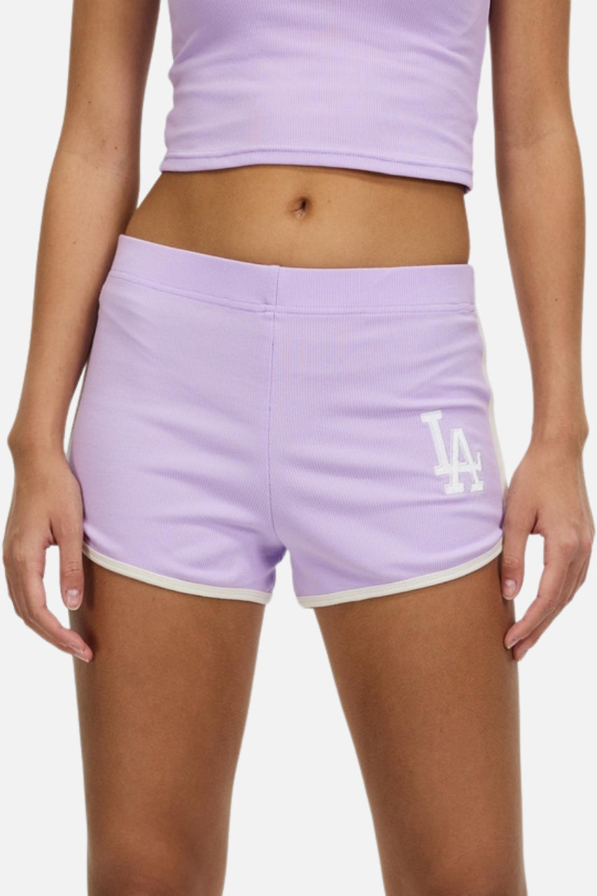 Majestic Los Angeles Dodgers Rib Short in Lilac - SAMPLE