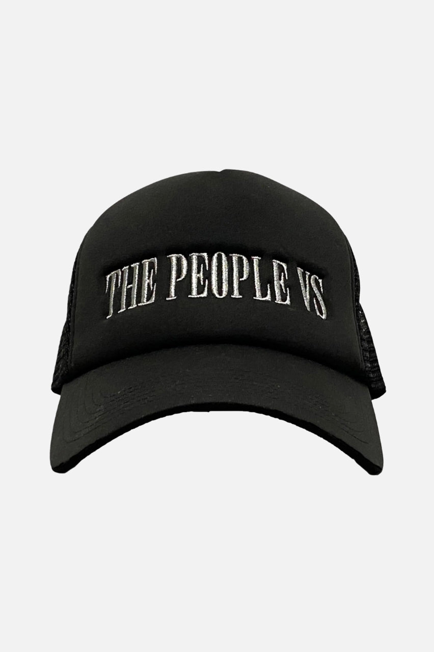 The People VS Silver Trucker Hat