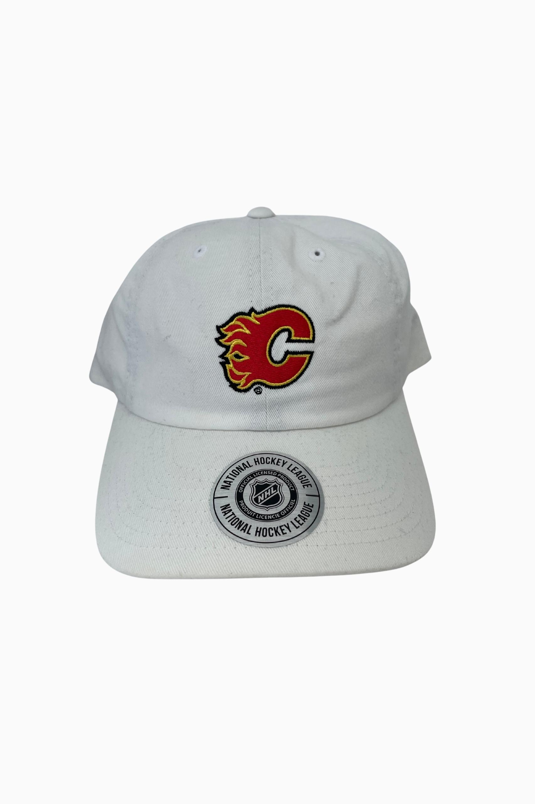 Majestic Calgary Flames Logo Dad Hat -White/Red