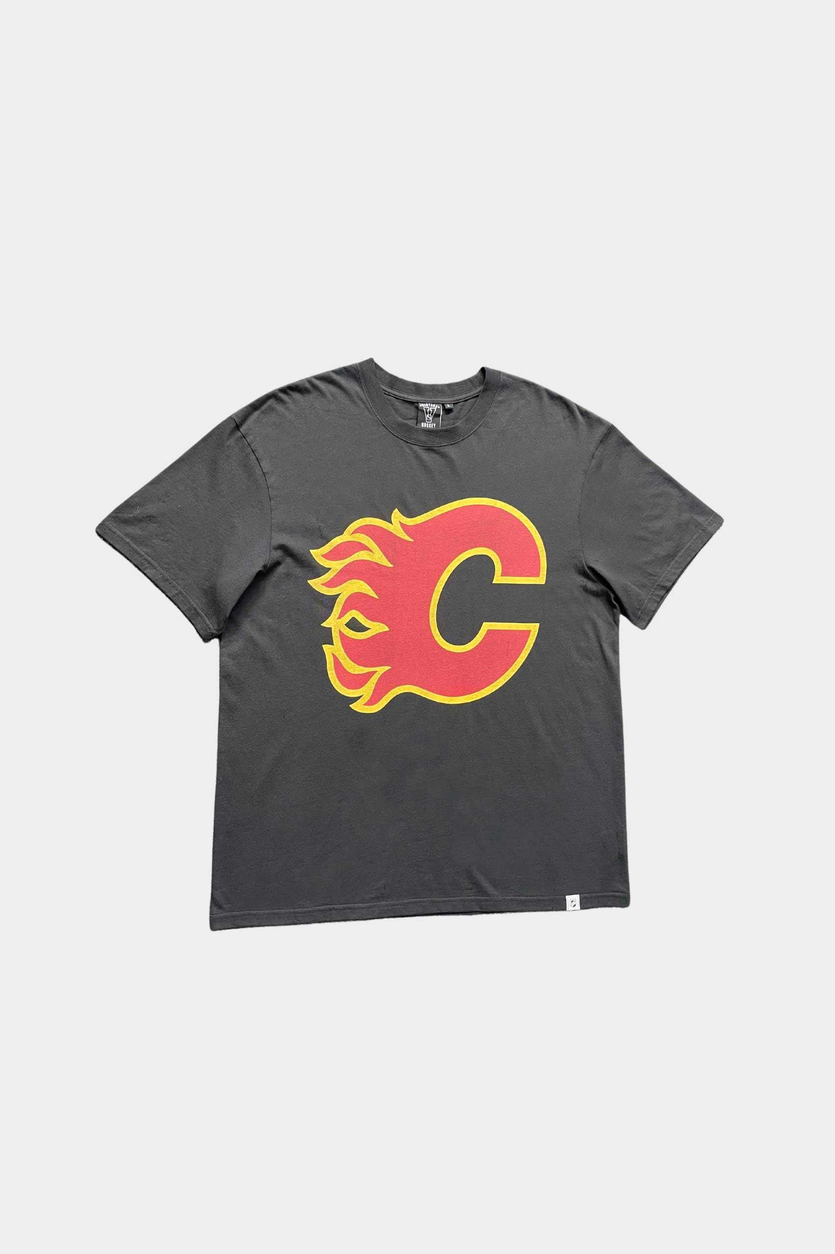 Majestic Calgary Flames Solid Logo Tee - Black