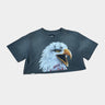 The People Vs Eagle Cropped Tee - Smashed Black