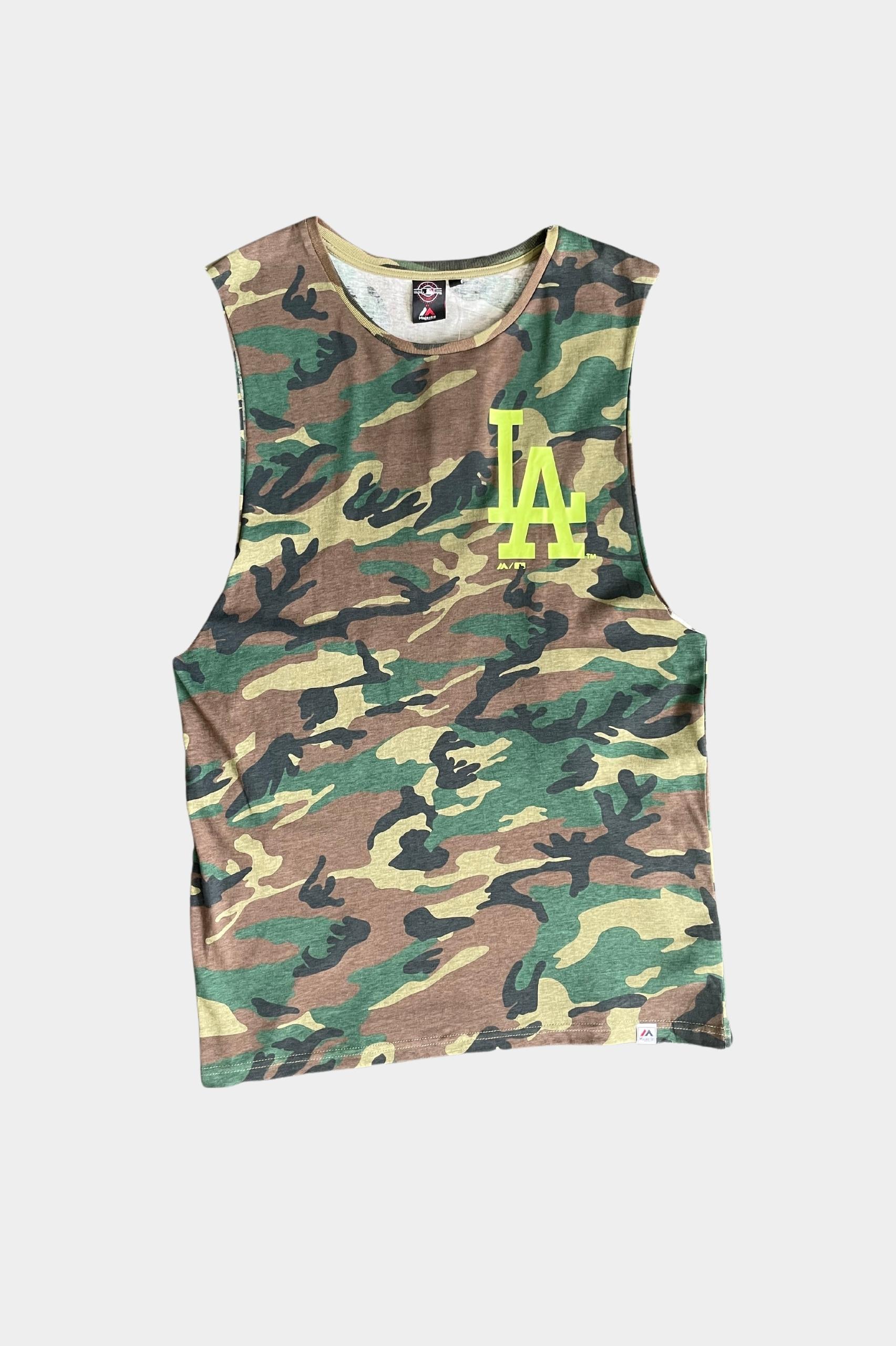Majestic L.A Dodgers Muscle Tee - Camo/Green