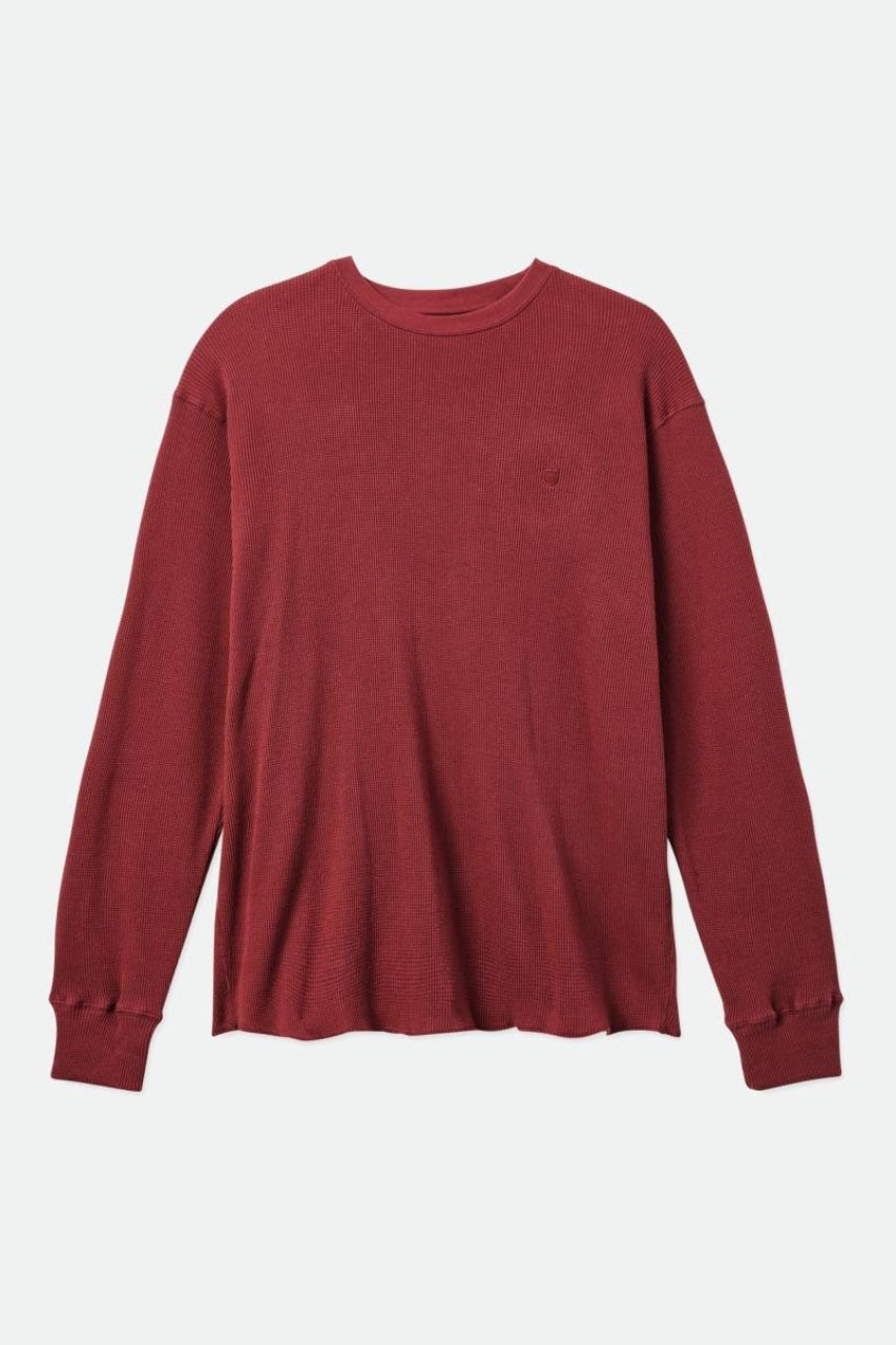Brixton Reserve Thermal L/S Tee in Mahogany