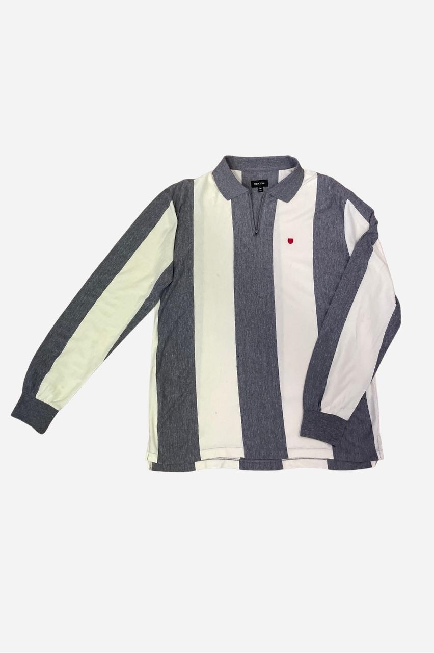 Brixton Shield Zip Rugby L/S Knit Top - SECONDS
